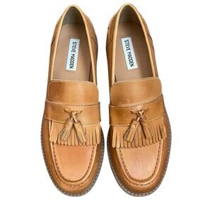 Steve Madden Minka Women Size 9.5 Chunky Loafers Fringe Kiltie Tassel